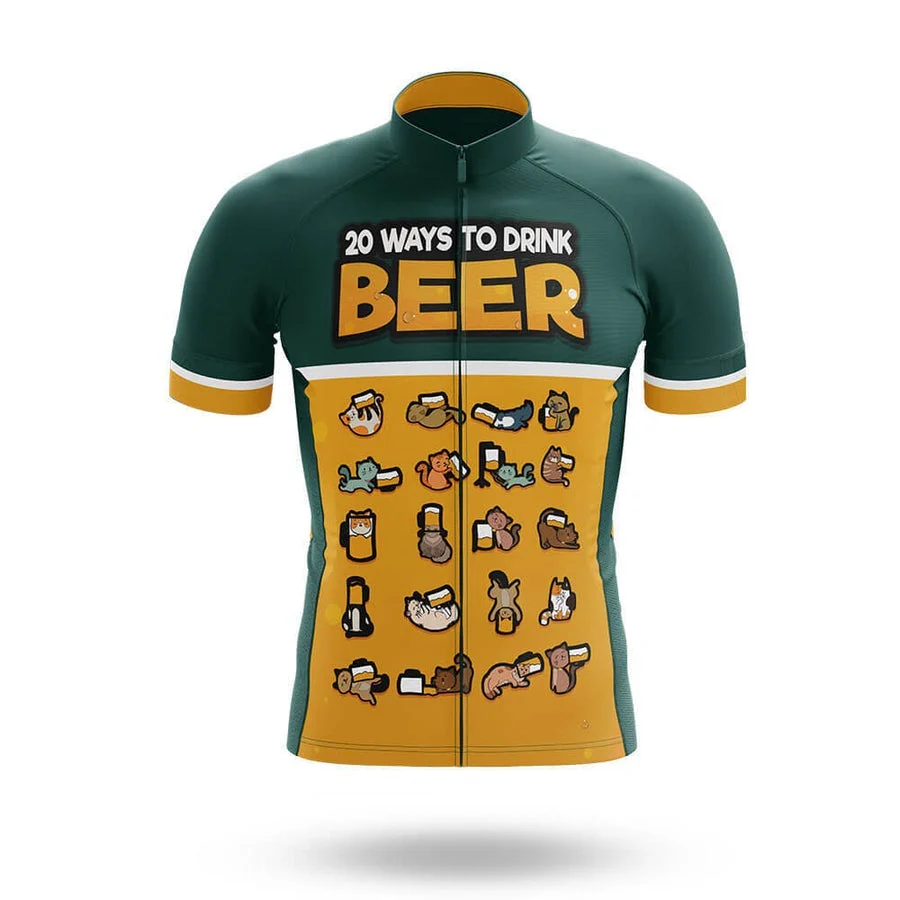 20 Ways To Drink Beer Men's Short Sleeve Cycling Kit - Image 3