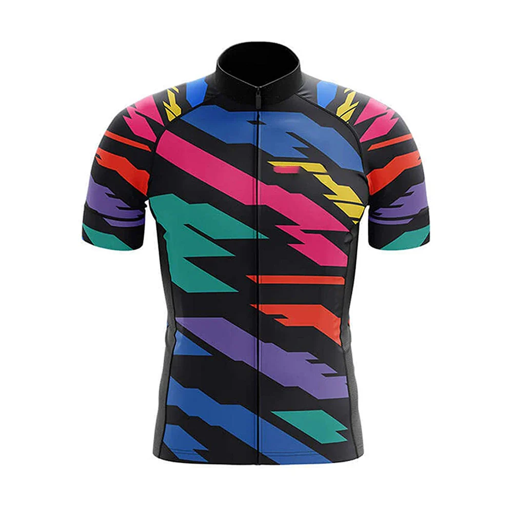 80s Style Retro Men's Short Sleeve Cycling Kit - Image 3