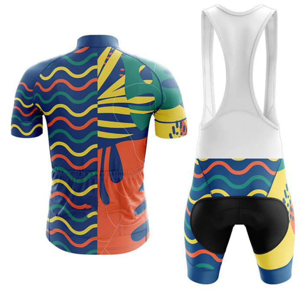 Abstract Men's Short Sleeve Cycling Kit - Image 2