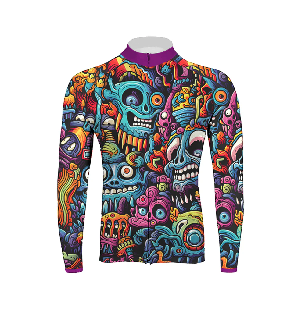 Alien Creatures Multicolor Men's Long Sleeve Cycling Kit - Image 3
