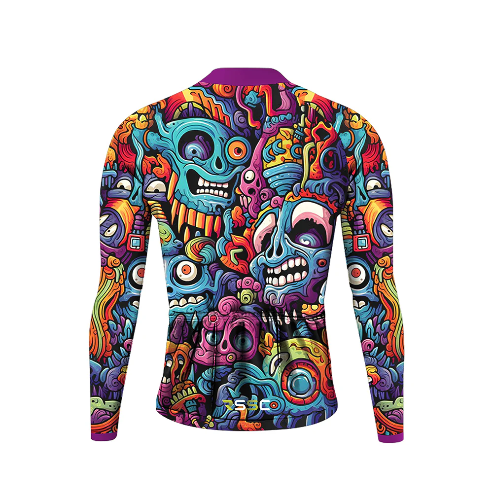 Alien Creatures Multicolor Men's Long Sleeve Cycling Kit - Image 4