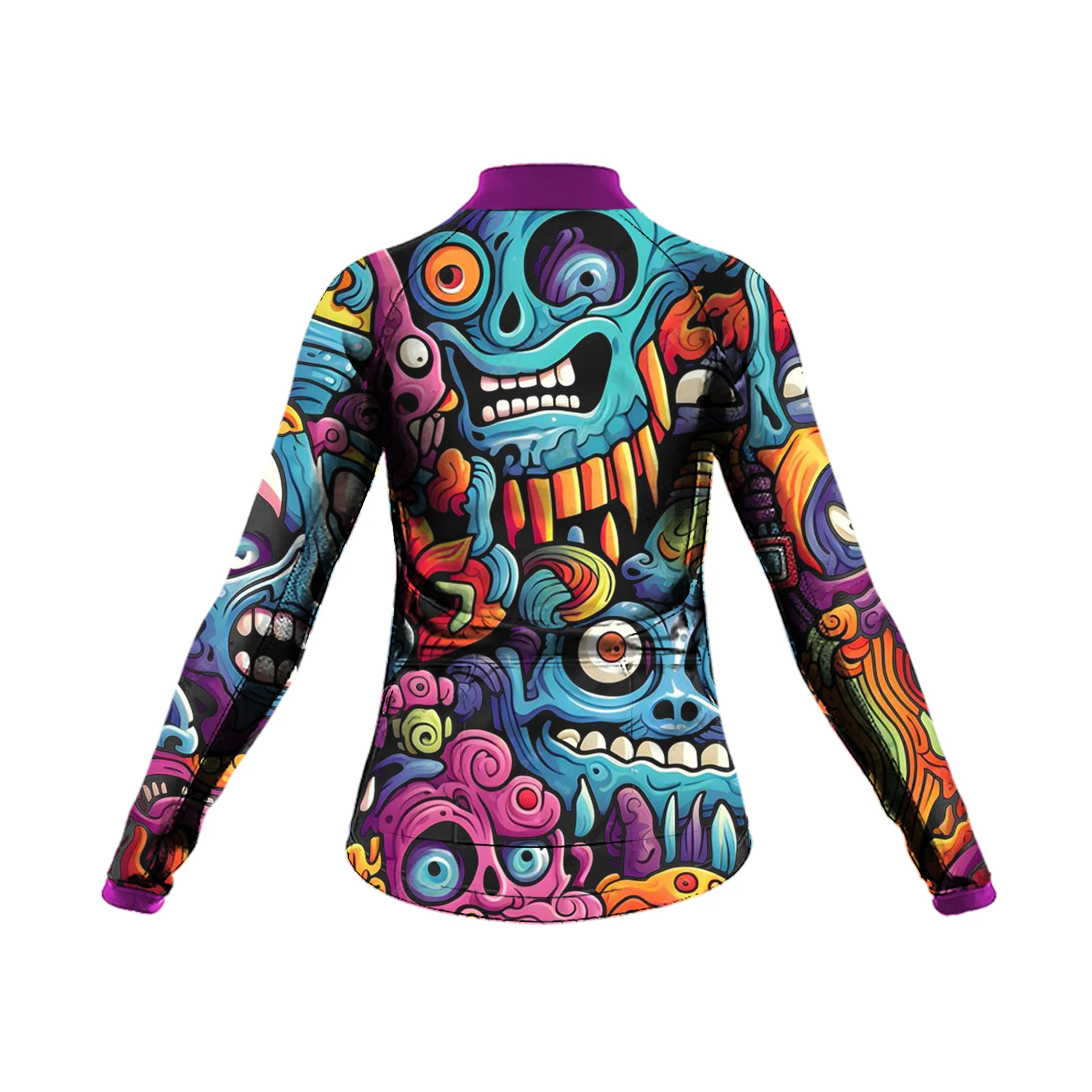 Alien Creatures Multicolor Women's Long Sleeve Cycling Kit - Image 4