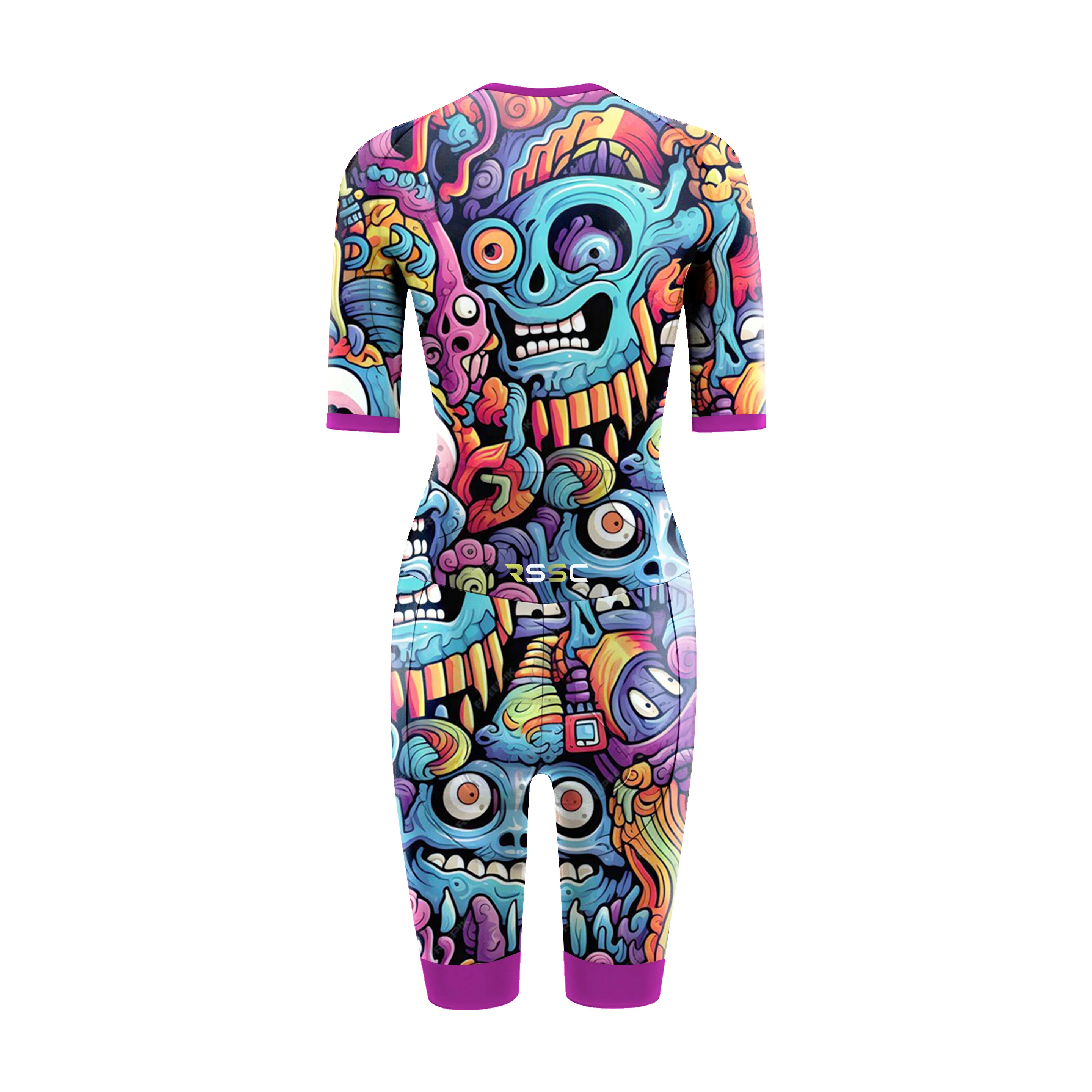 Alien Creatures Multicolor Women's Triathlon Suit - Image 2