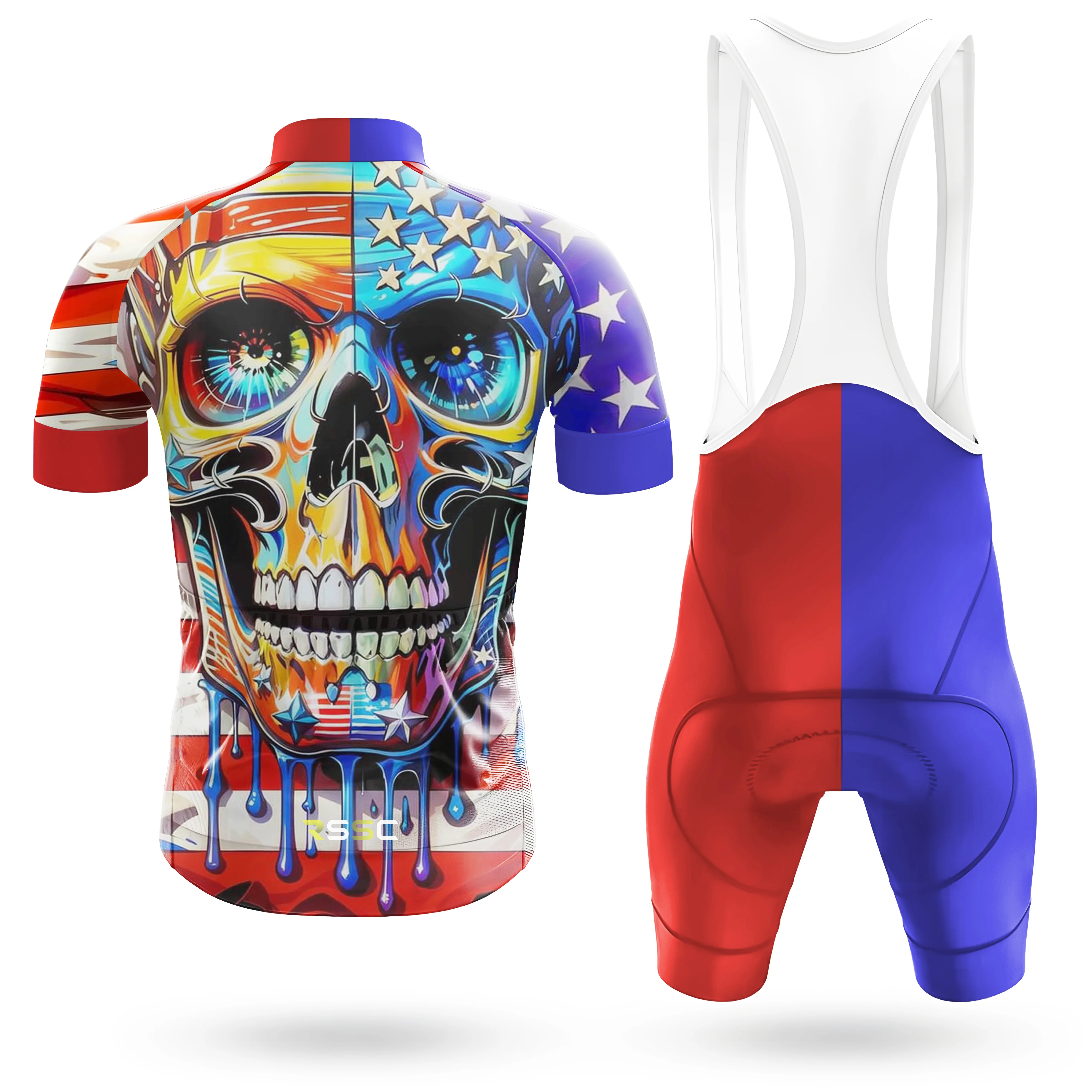 Artistic Skull Men's Cycling Kit - Image 2
