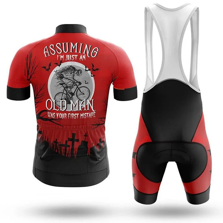 Assuming Old Man Men's Short Sleeve Cycling Kit - Image 2