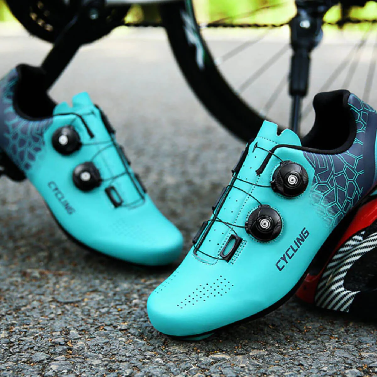 Atomic Cyan Cycling Shoes - Image 3