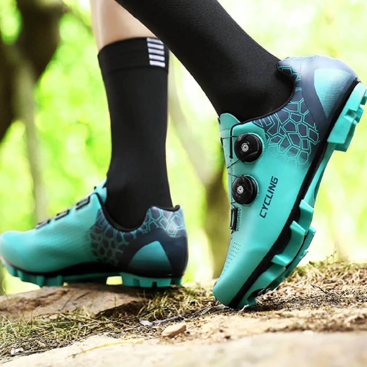Atomic Cyan Cycling Shoes - Image 6