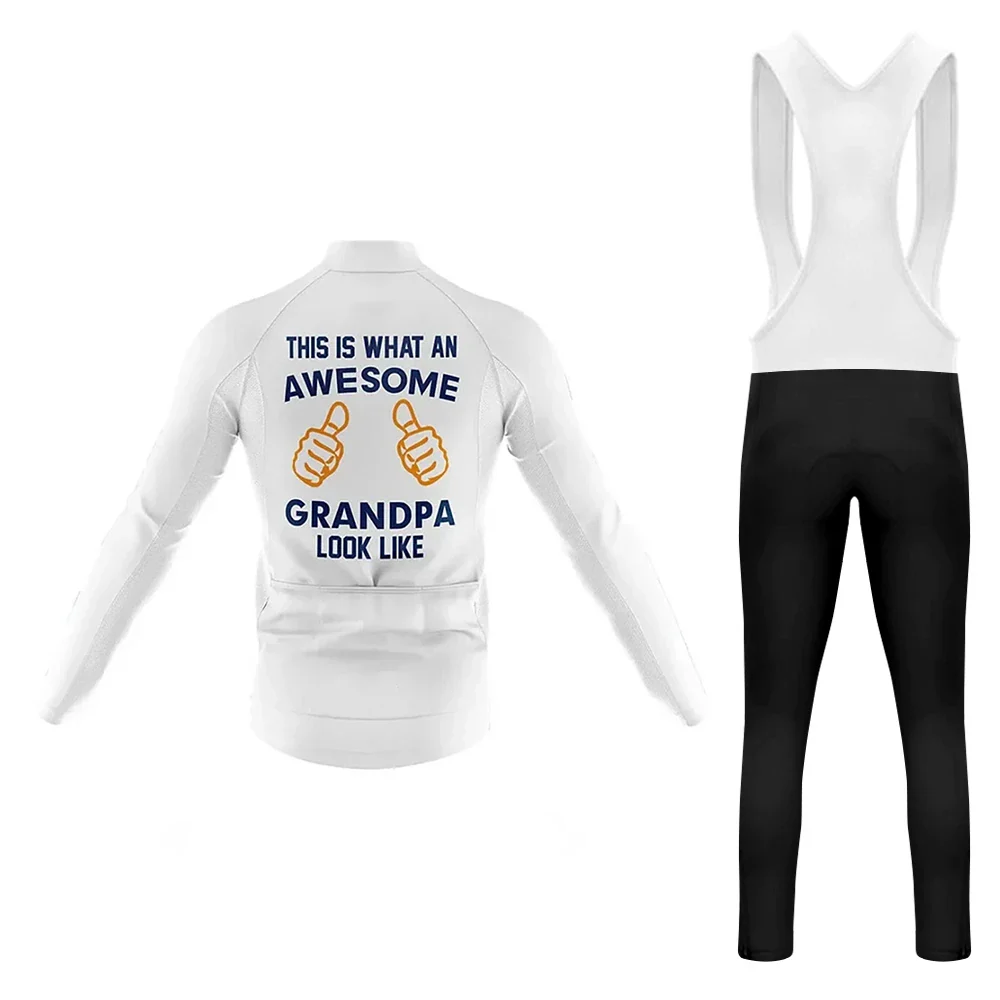 Awesome Grandpa Men's Long Sleeve Cycling Kit - Image 2
