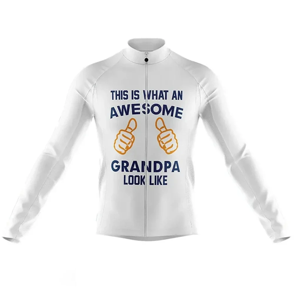 Awesome Grandpa Men's Long Sleeve Cycling Kit - Image 3