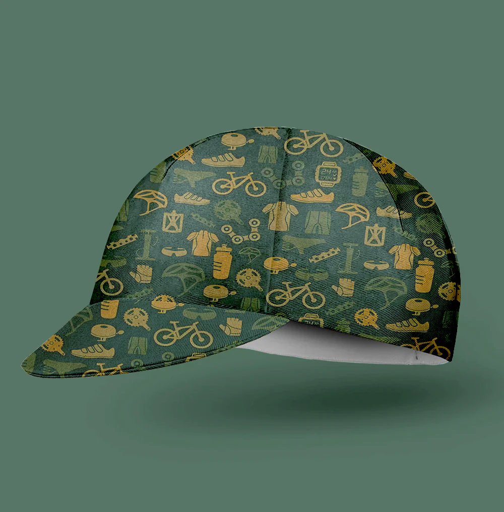 Bicycle Equipment Pattern Cycling Cap - Image 2