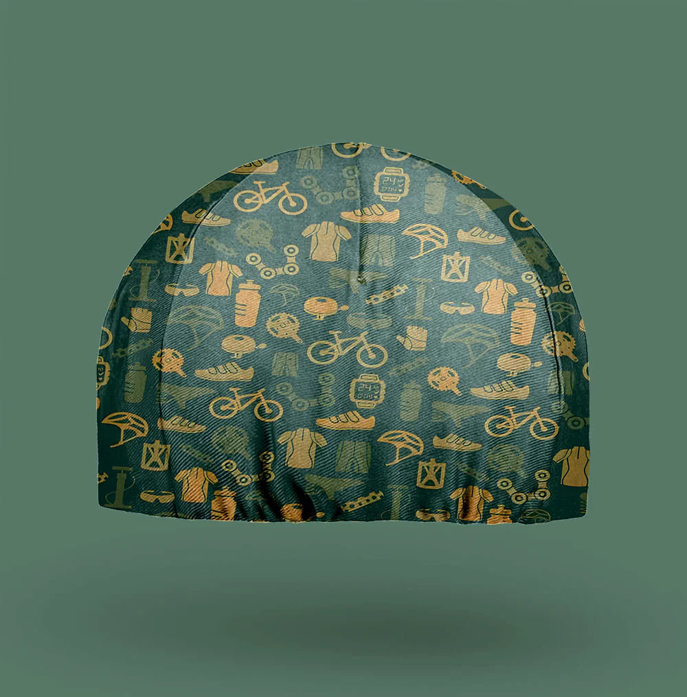 Bicycle Equipment Pattern Cycling Cap - Image 3