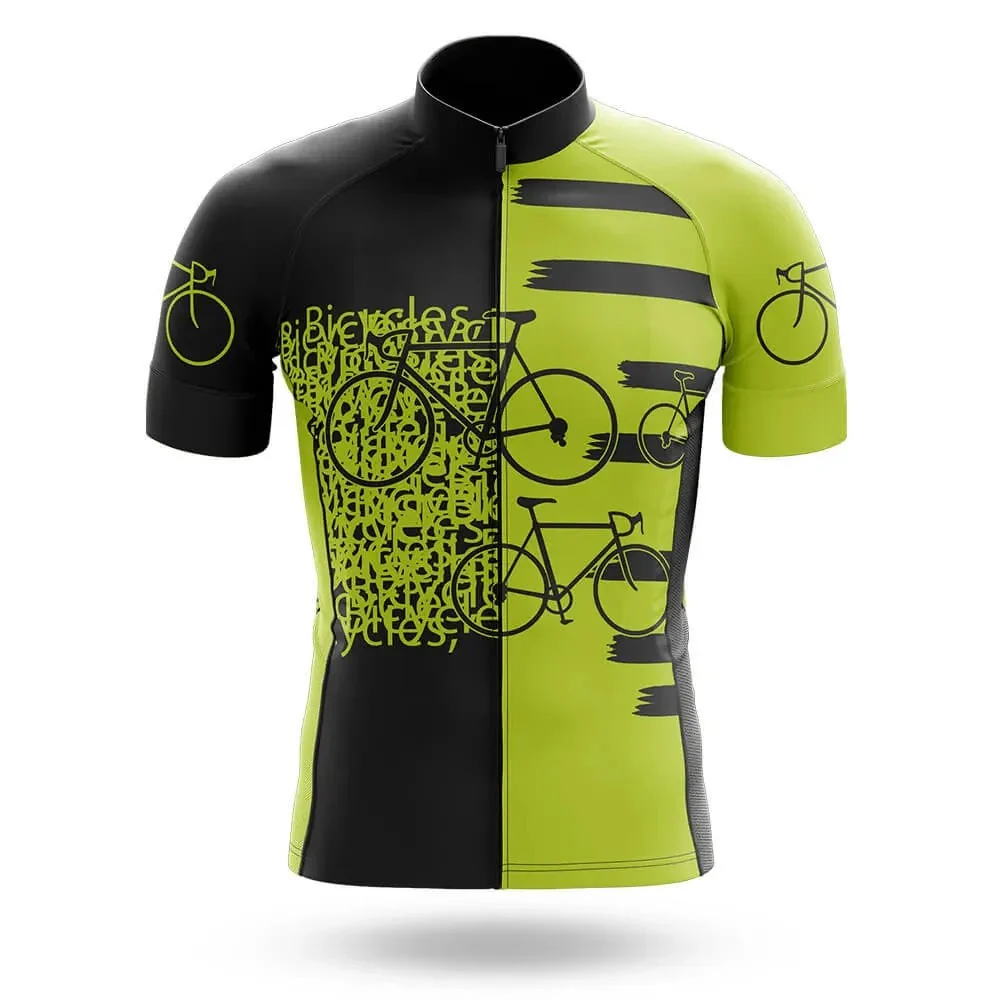 Bicycles Pattern Men's Short Sleeve Cycling Kit - Image 3