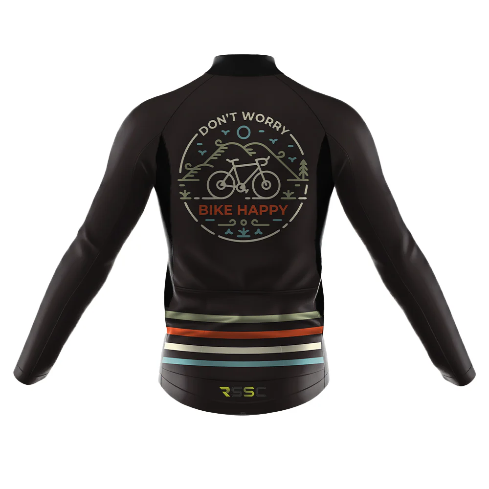 Bike Happy Men's Long Sleeve Cycling Jersey - Image 2