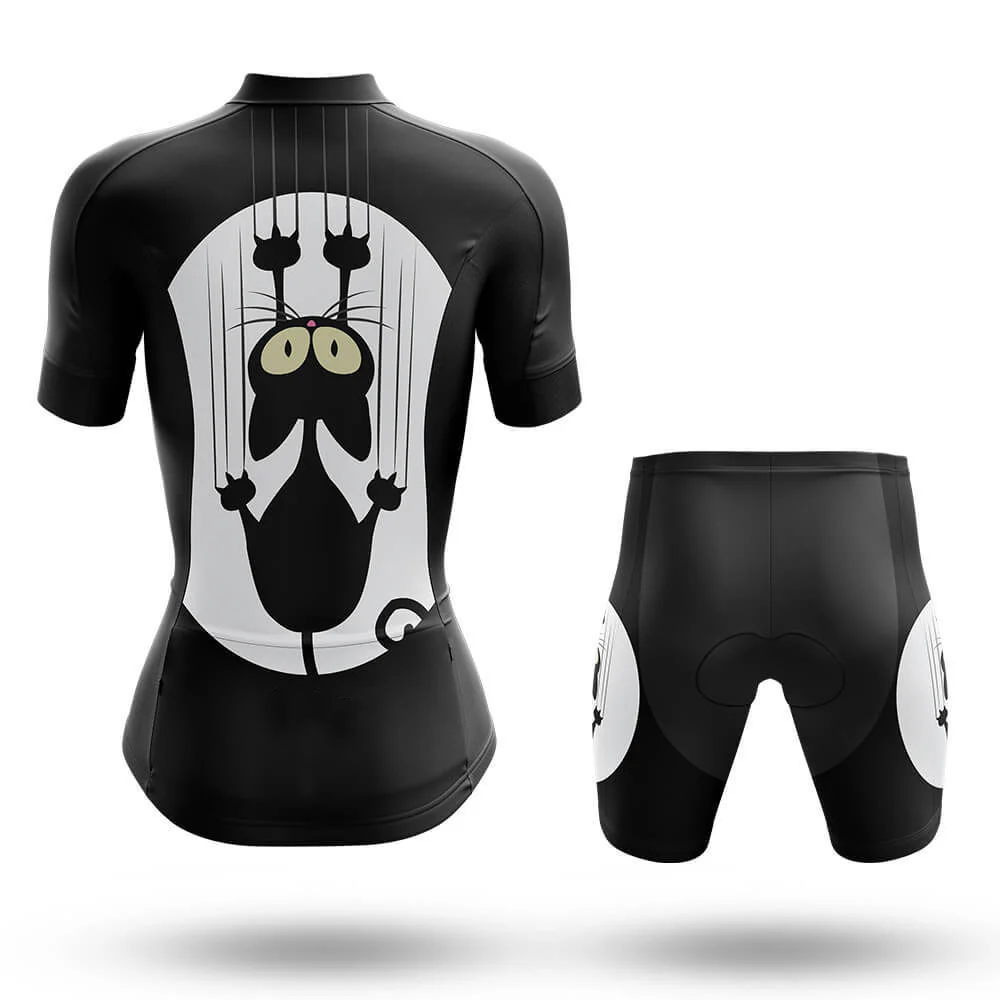 Black Cat Claw Women's Short Sleeve Cycling Kit - Image 2