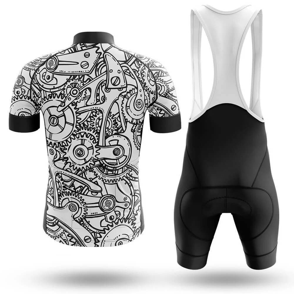 Black White Gears Men's Cycling Kit - Image 2
