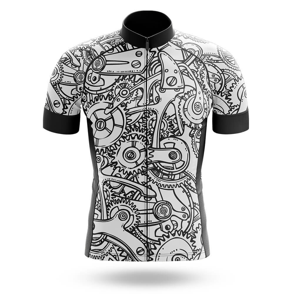 Black White Gears Men's Cycling Kit - Image 3
