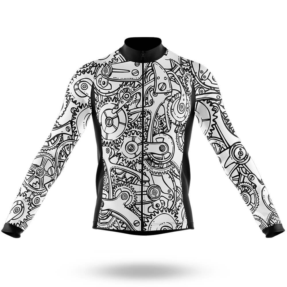 Black White Gears Men's Cycling Kit - Image 5
