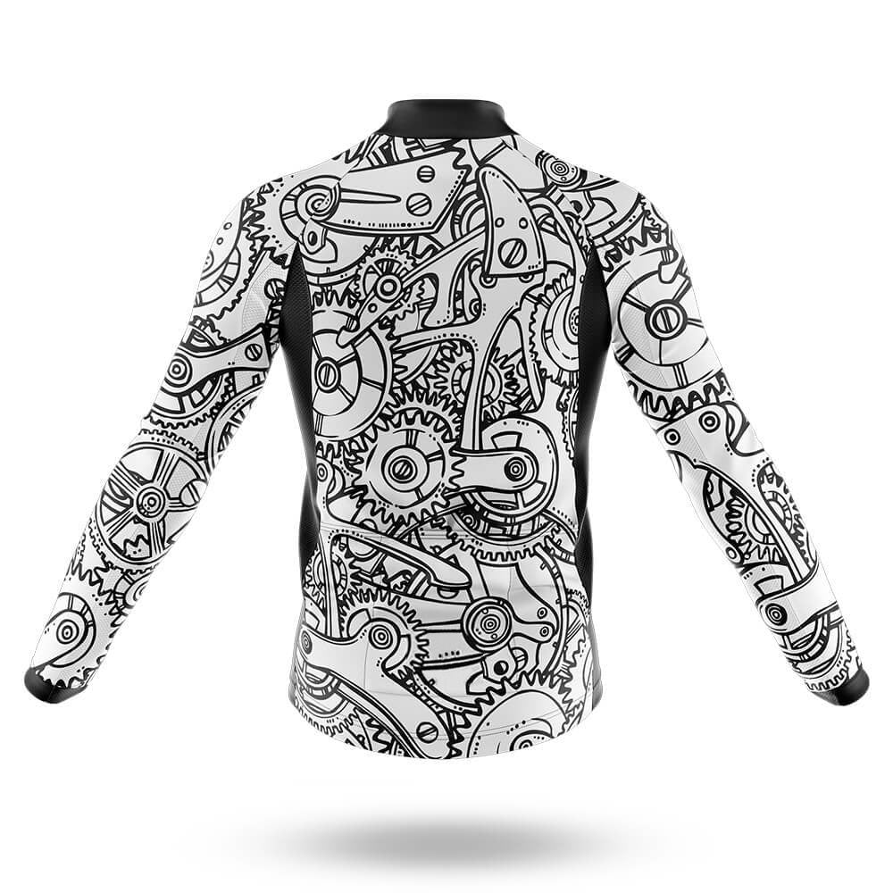 Black White Gears Men's Cycling Kit - Image 6