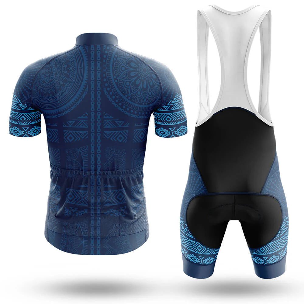 Blue Bike Pattern Men's Cycling Kit - Image 2