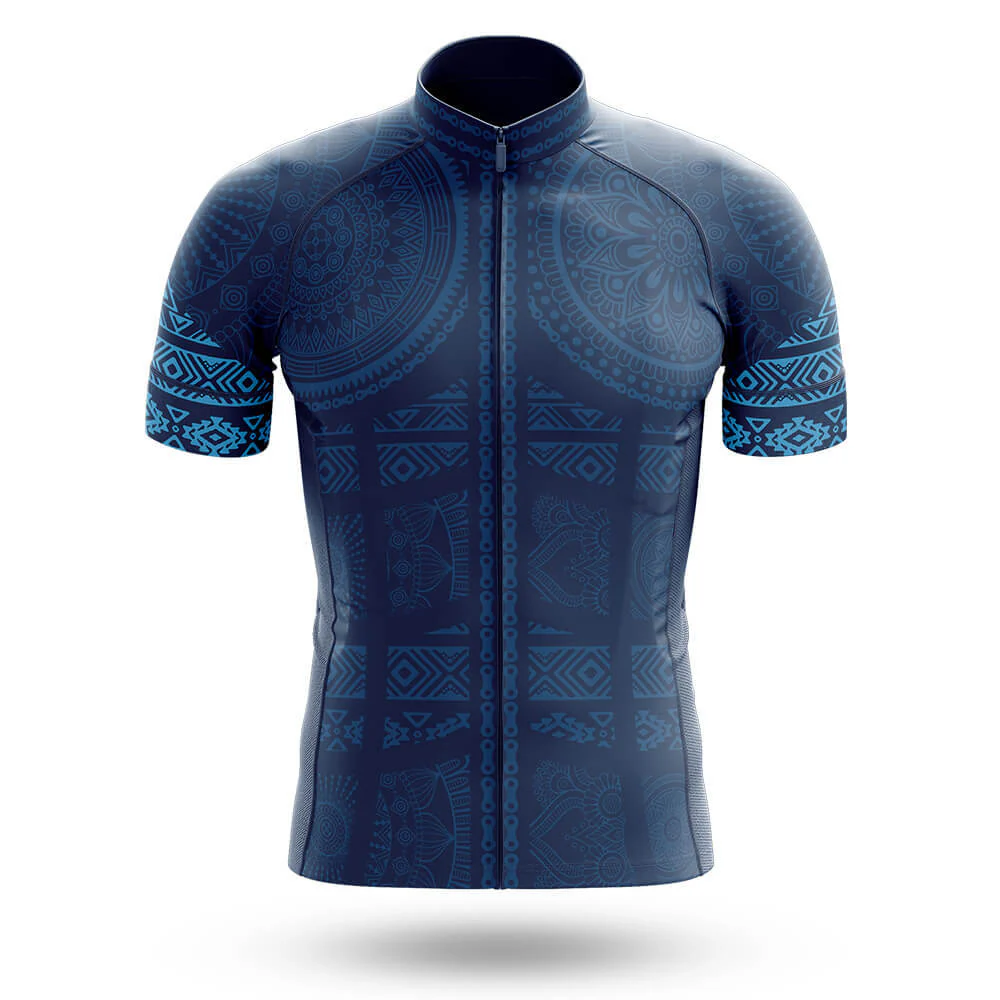 Blue Bike Pattern Men's Cycling Kit - Image 3