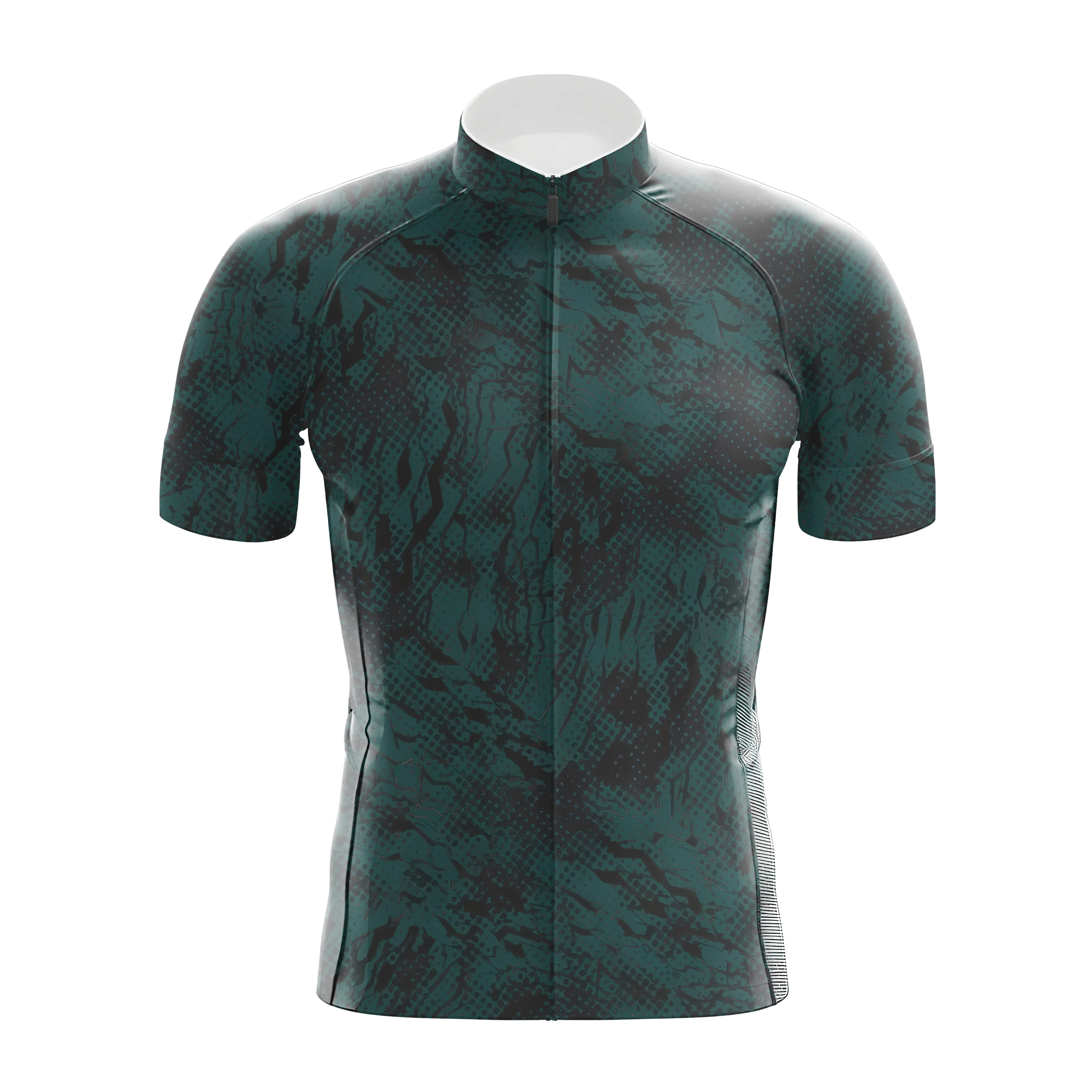 Blue Black Texture Men's Cycling Kit - Image 3