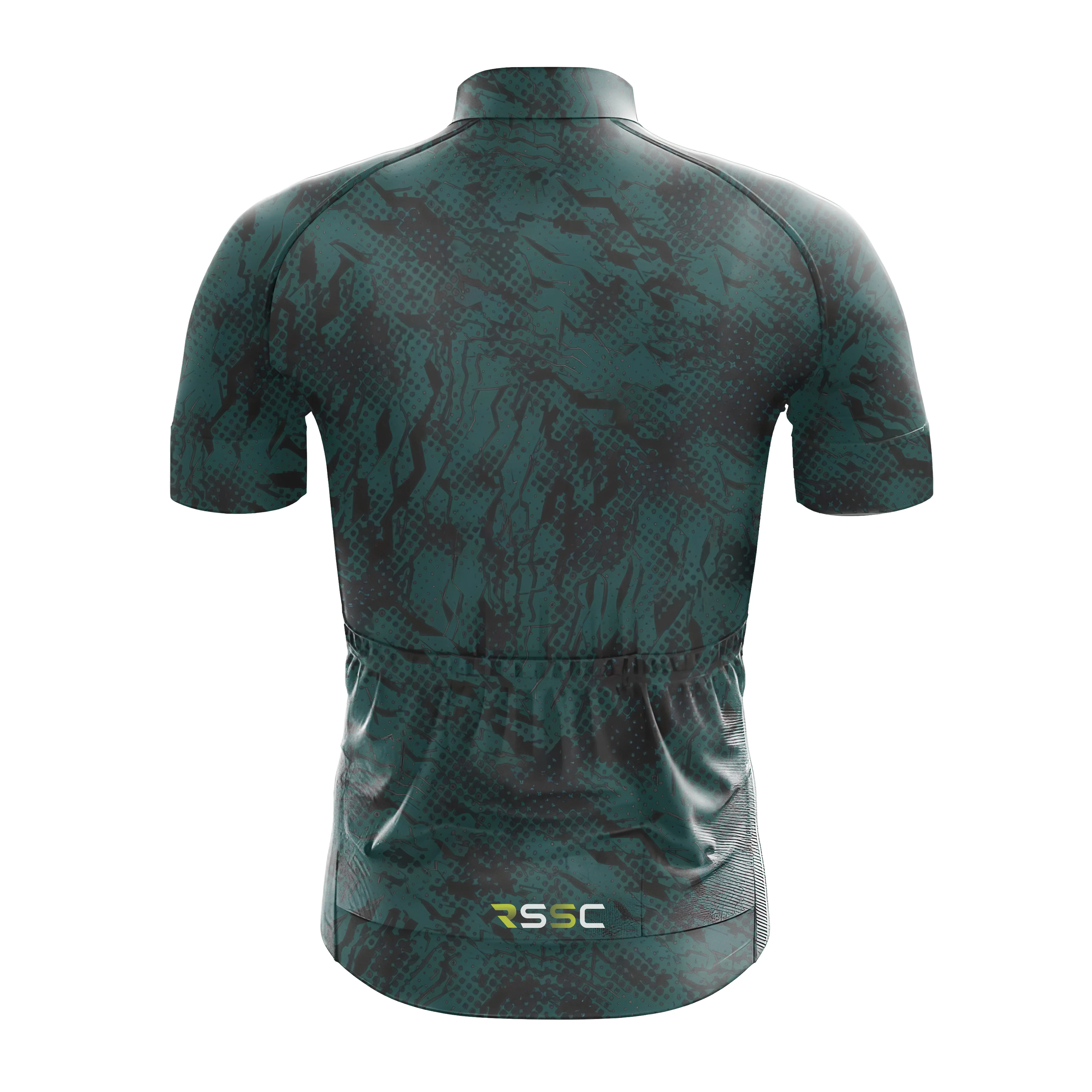 Blue Black Texture Men's Cycling Kit - Image 4