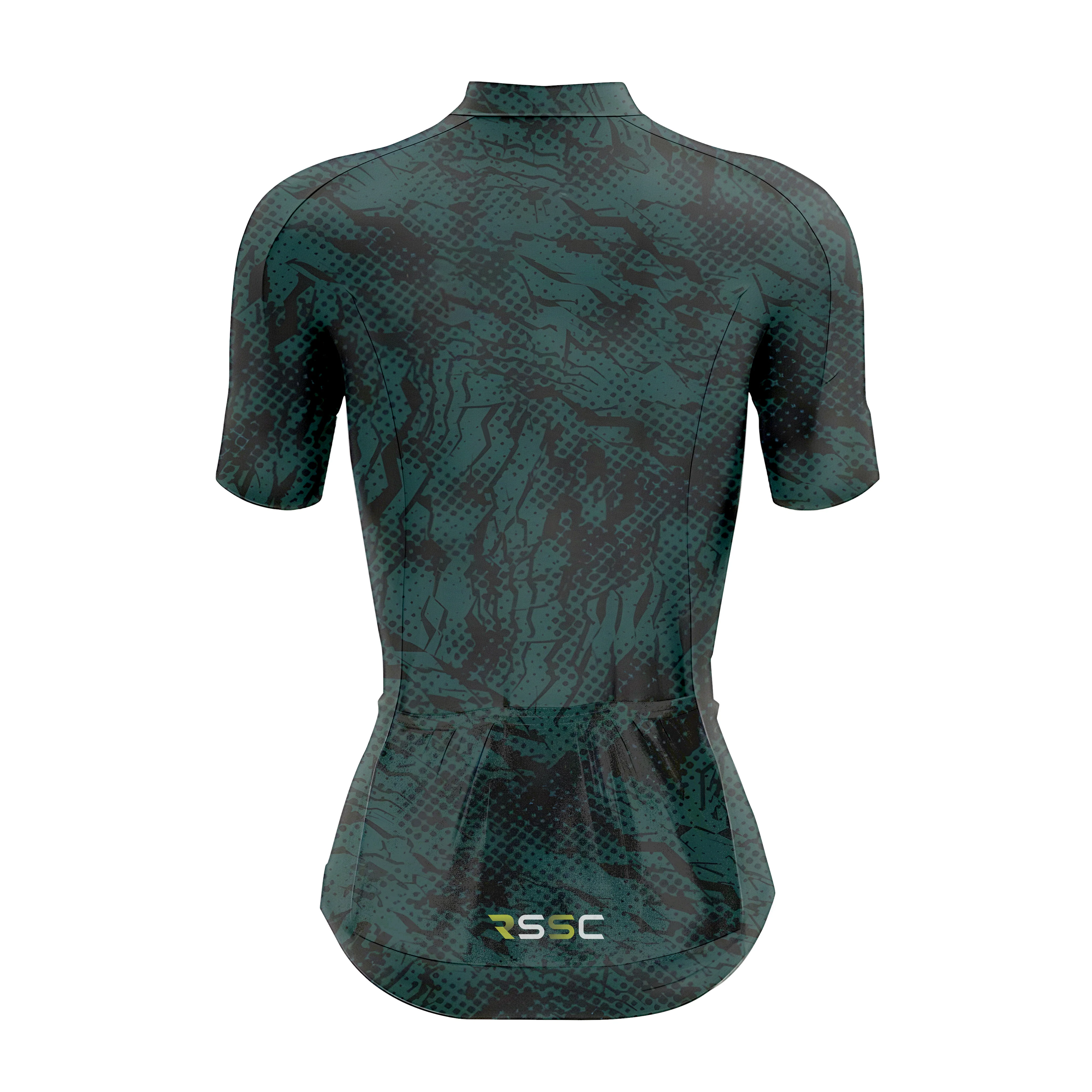 Blue Black Texture Women's Short Sleeve Cycling Kit - Image 4