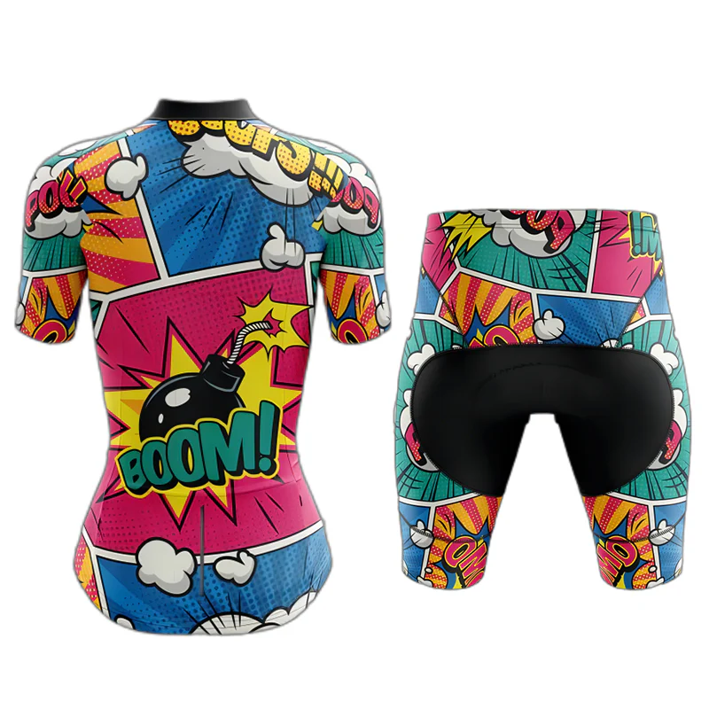 Boom Comic Women's Short Sleeve Cycling Kit - Image 2