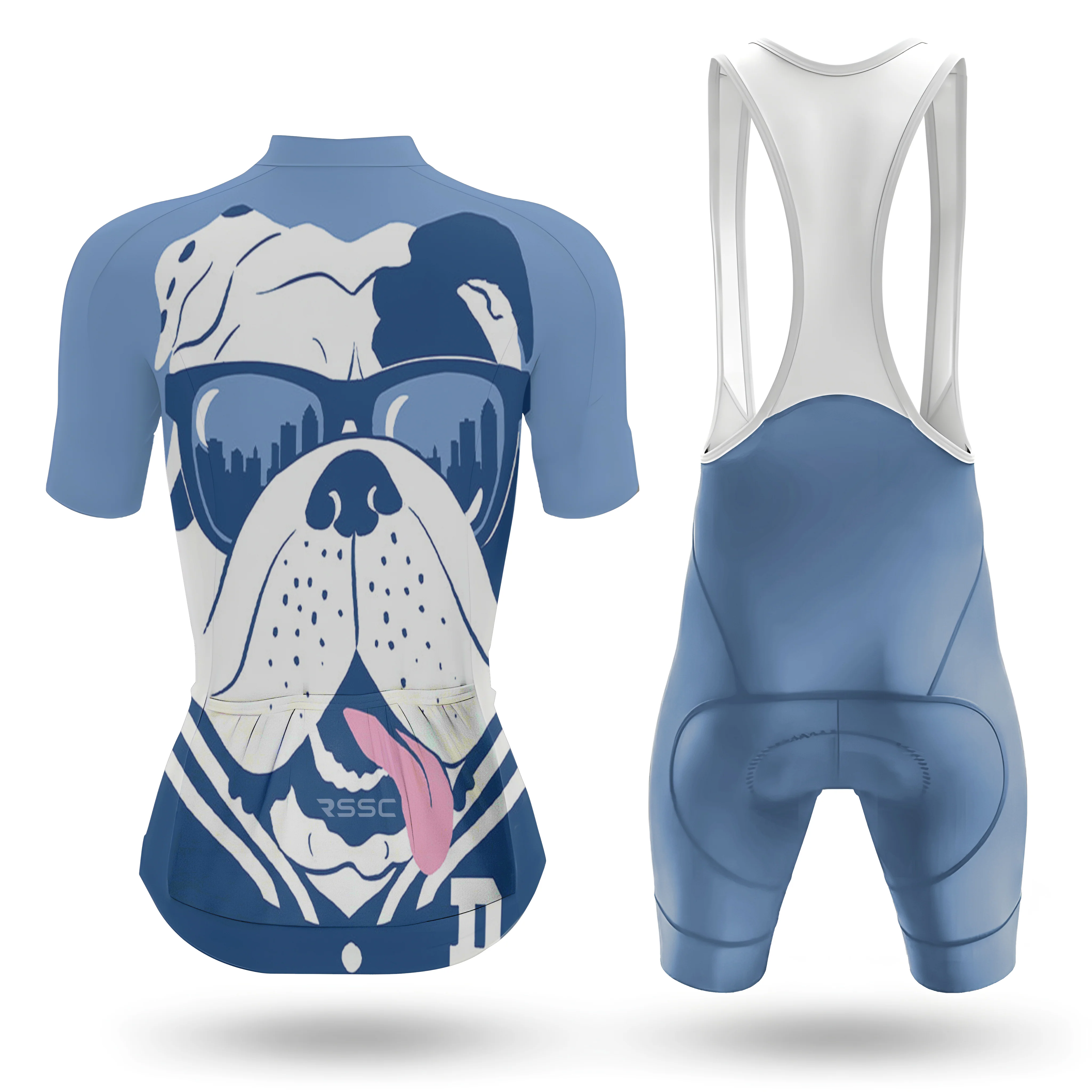Bulldog With Sunglasses Women's Short Sleeve Cycling Kit - Image 2