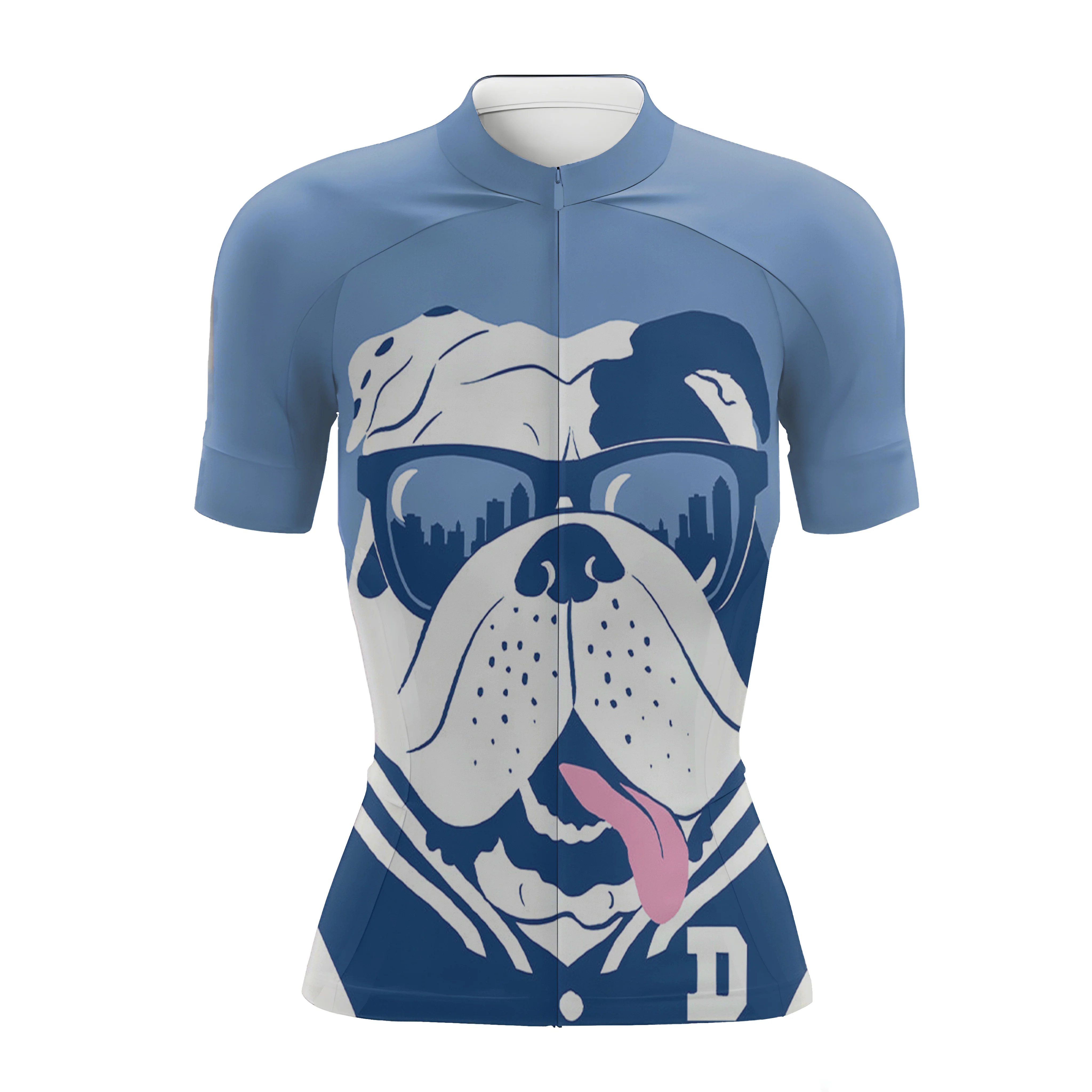 Bulldog With Sunglasses Women's Short Sleeve Cycling Kit - Image 3