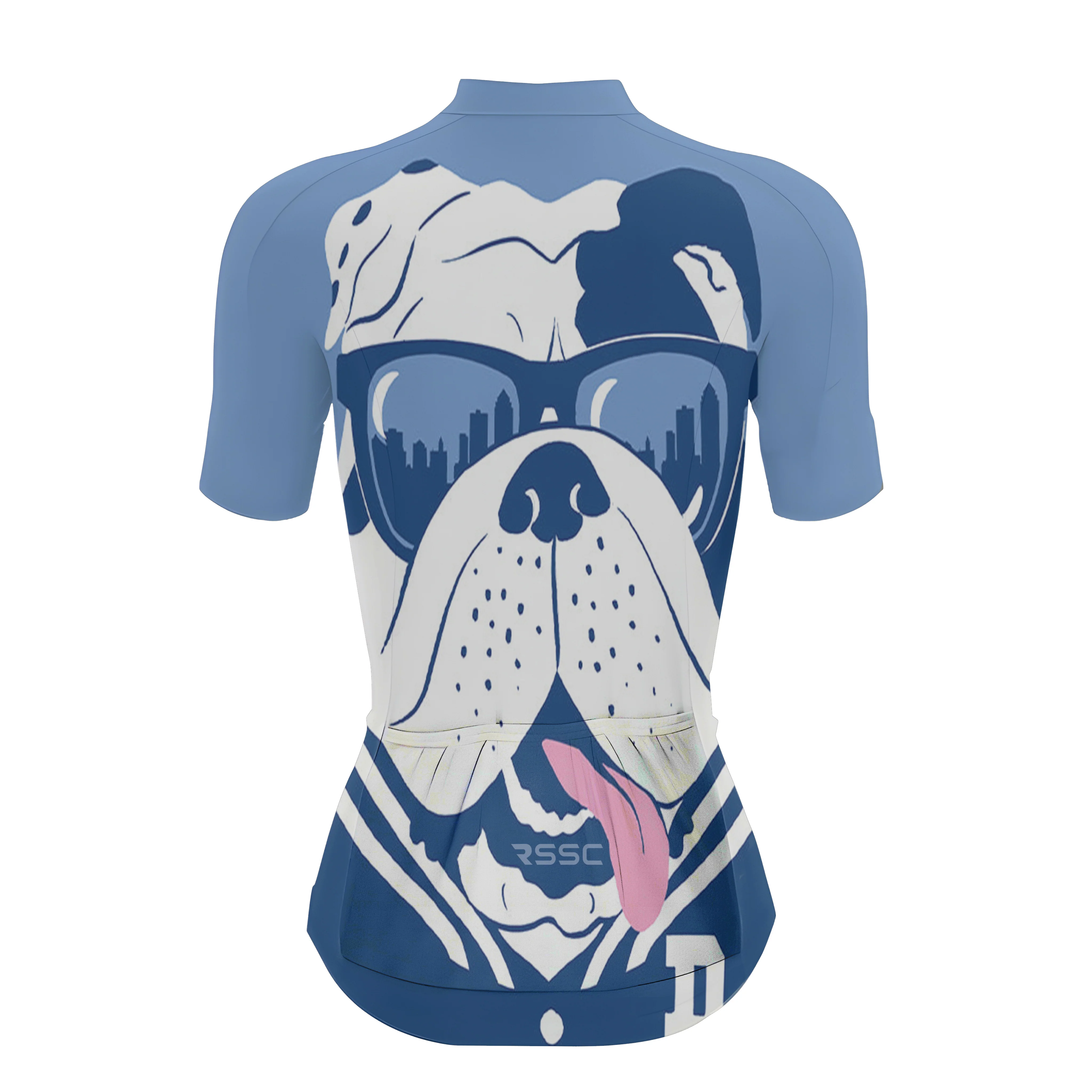 Bulldog With Sunglasses Women's Short Sleeve Cycling Kit - Image 4