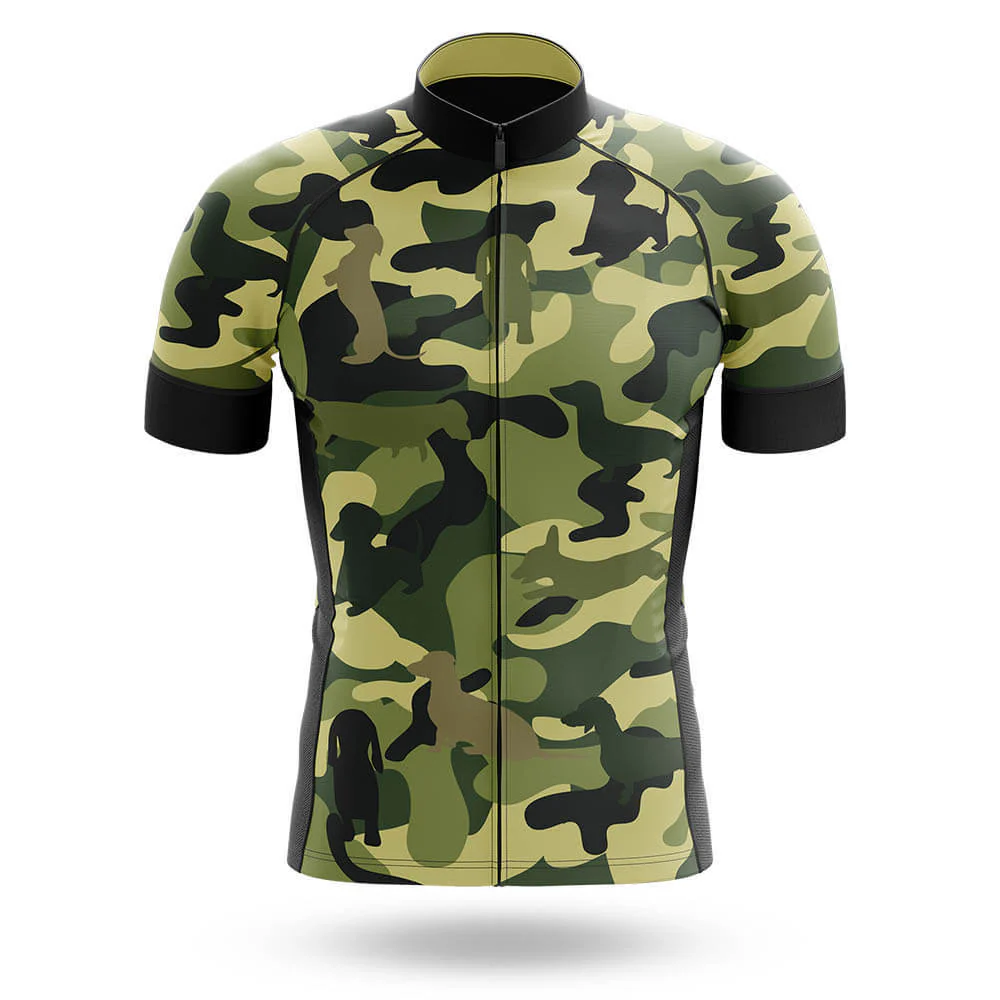 Camo Dachshund Men's Short Sleeve Cycling Kit - Image 3
