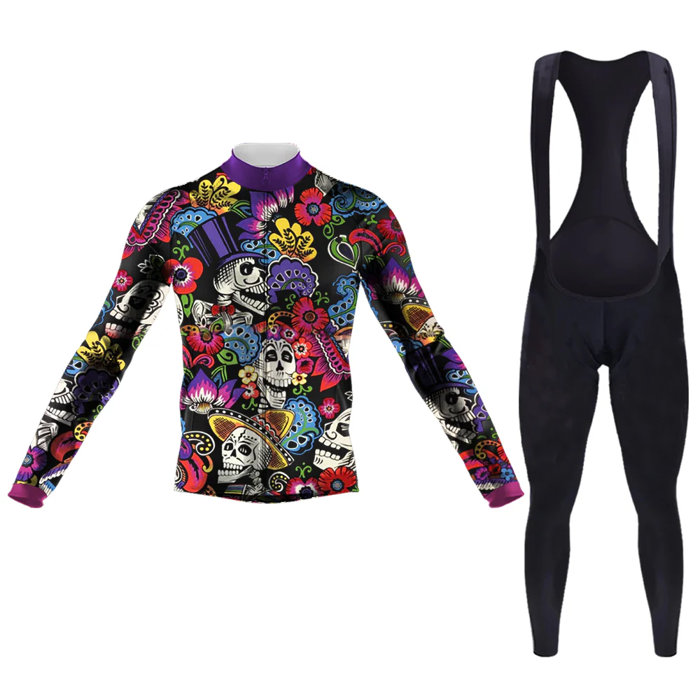 Carnival Girls and Skulls Men's Long Sleeve Cycling Kit