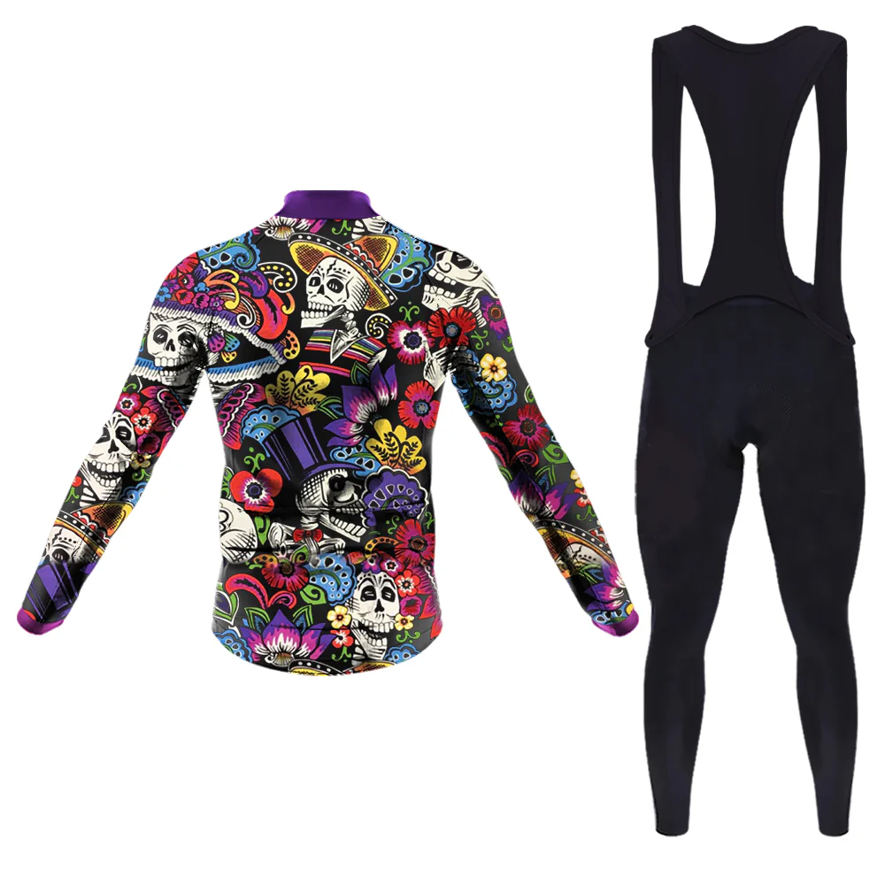 Carnival Girls and Skulls Men's Long Sleeve Cycling Kit - Image 2