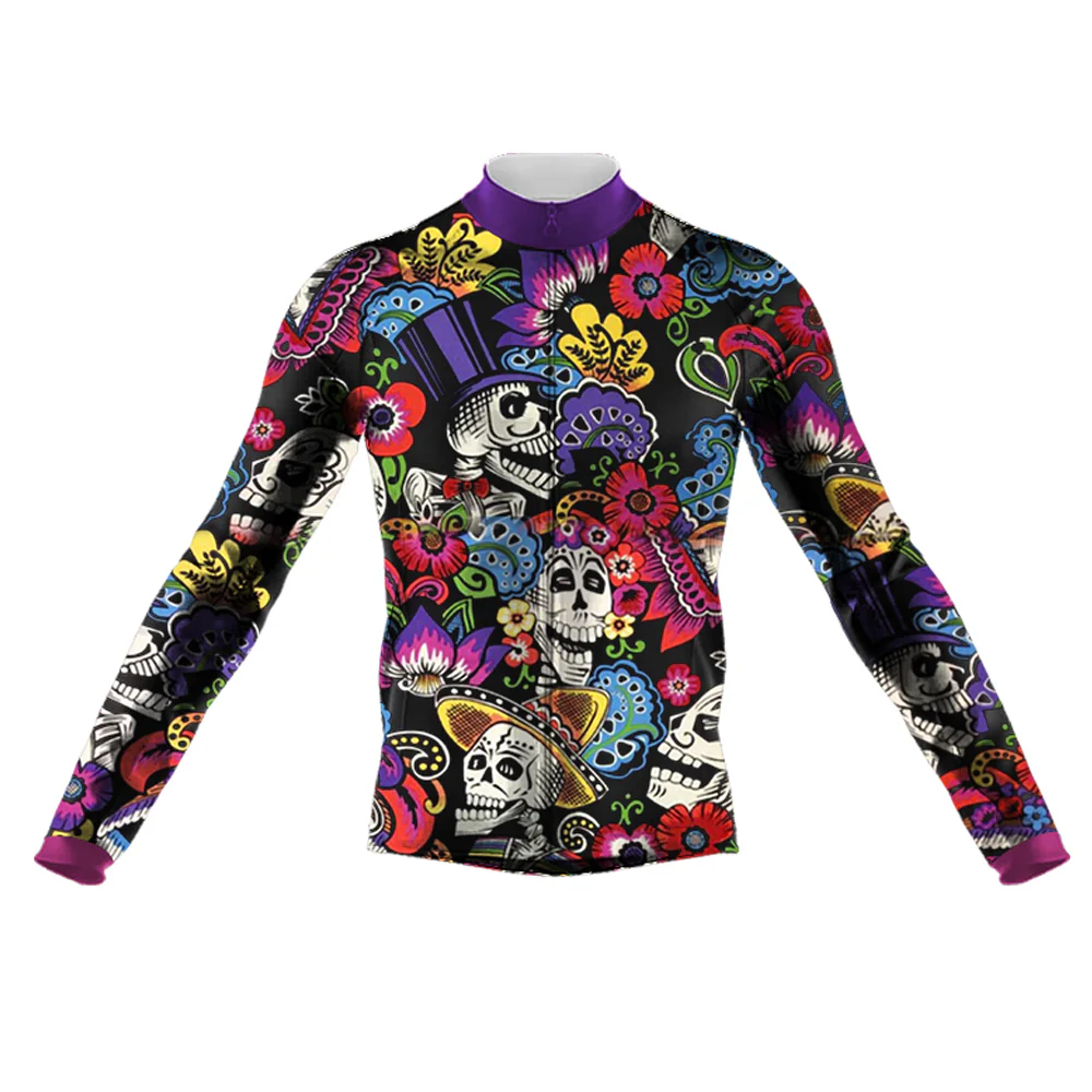 Carnival Girls and Skulls Men's Long Sleeve Cycling Kit - Image 3