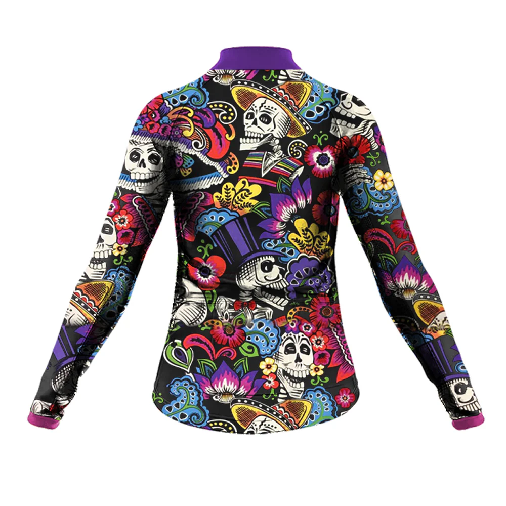 Carnival Girls and Skulls Women's Long Sleeve Cycling Kit - Image 5