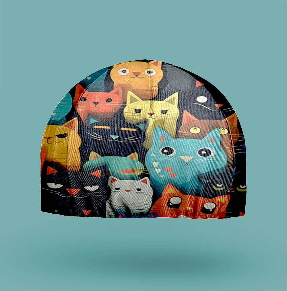 Cartoon Cat Cycling Cap - Image 3