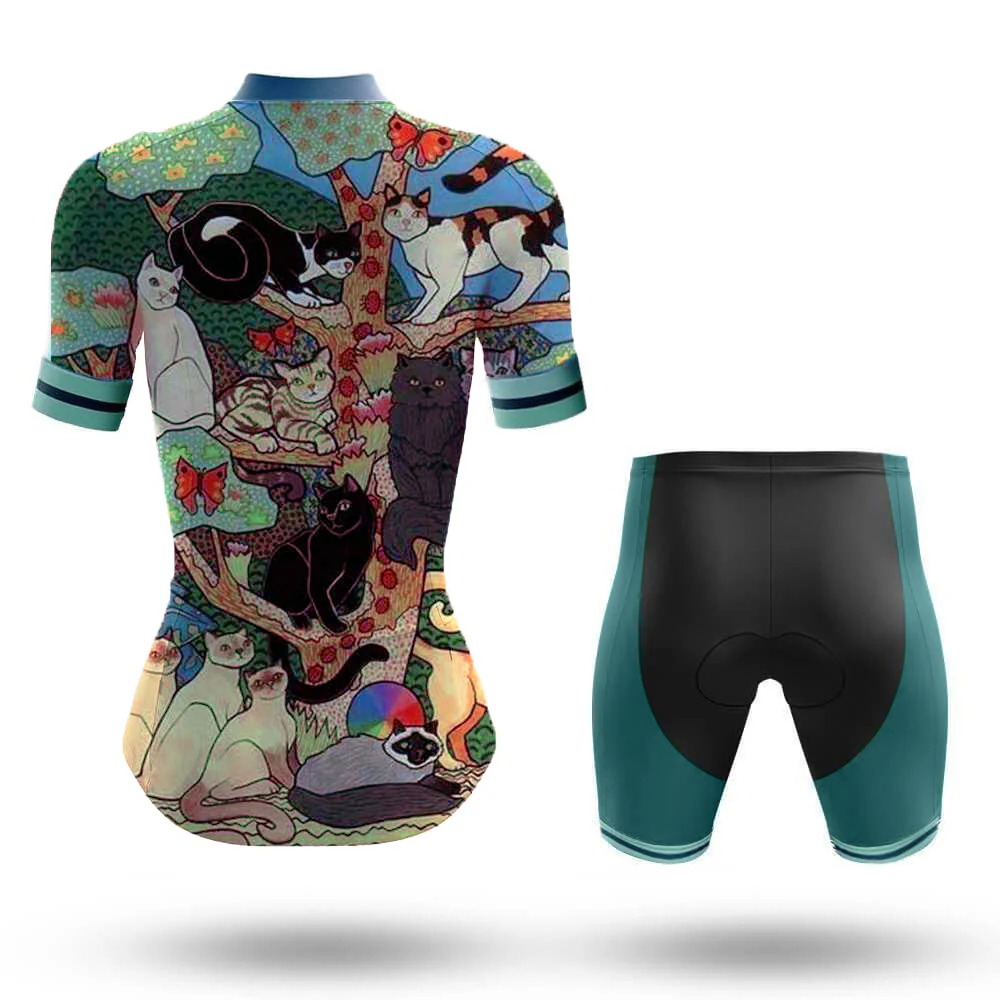 Cat Casual Women's Short Sleeve Cycling Kit - Image 2