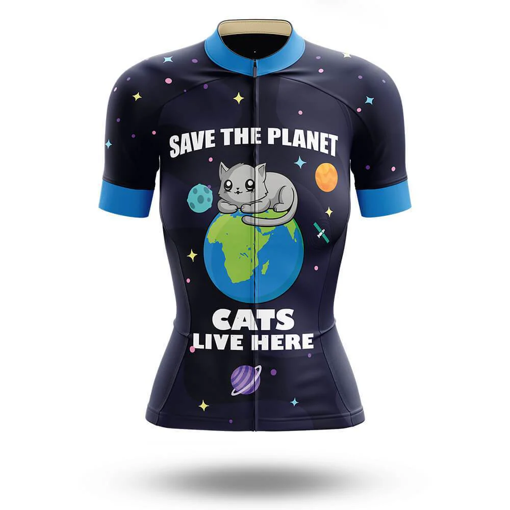 Cats Live Here Women's Short Sleeve Cycling Kit - Image 3