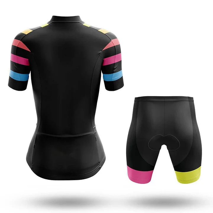 Colorful Black Women's Cycling Kit - Image 2