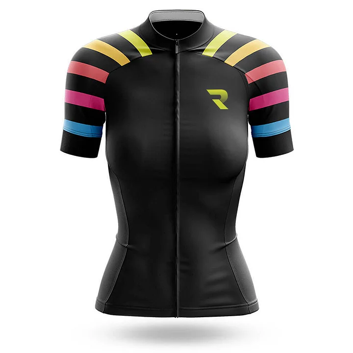 Colorful Black Women's Cycling Kit - Image 3