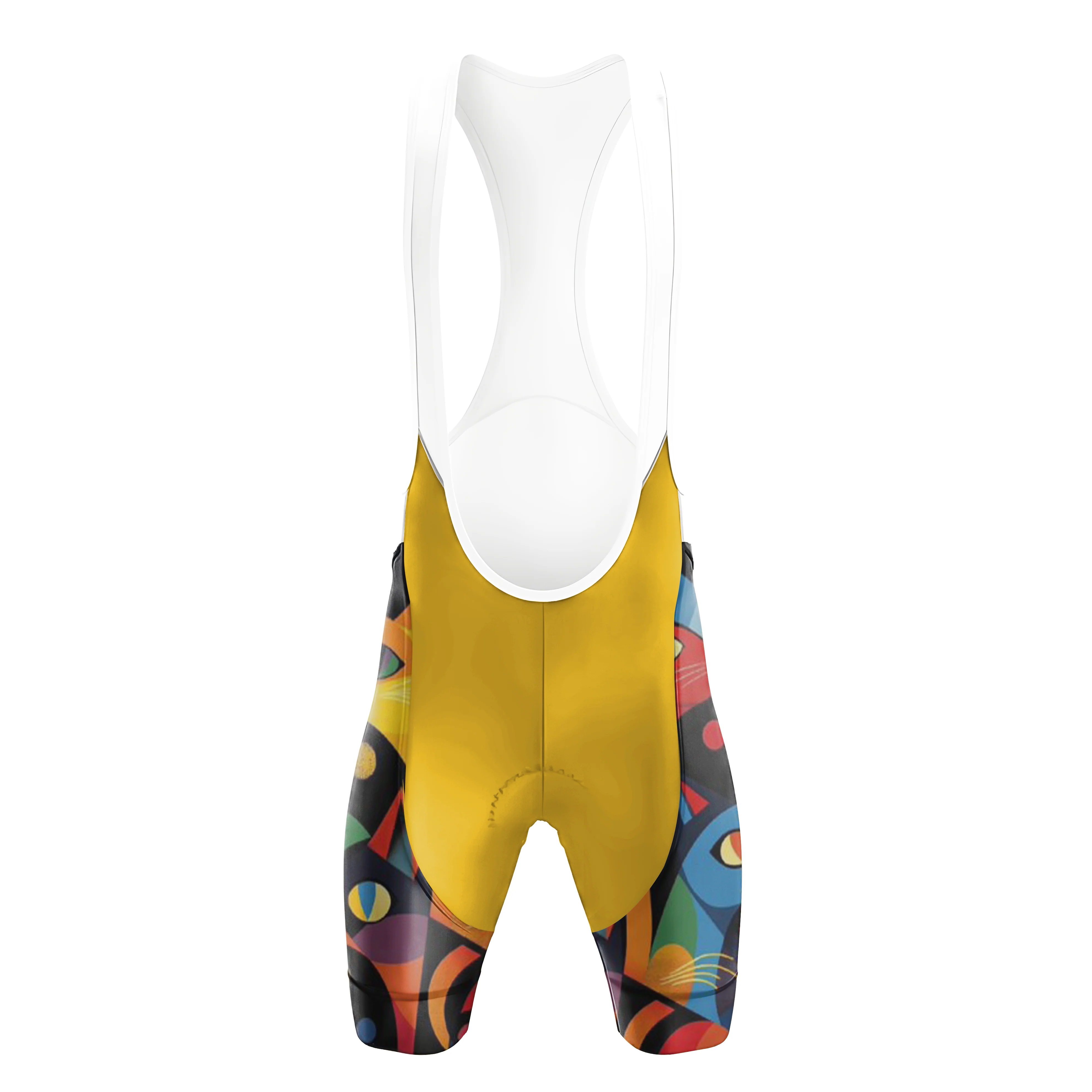 Colorful Geometric Cat Women's Short Sleeve Cycling Kit - Image 5