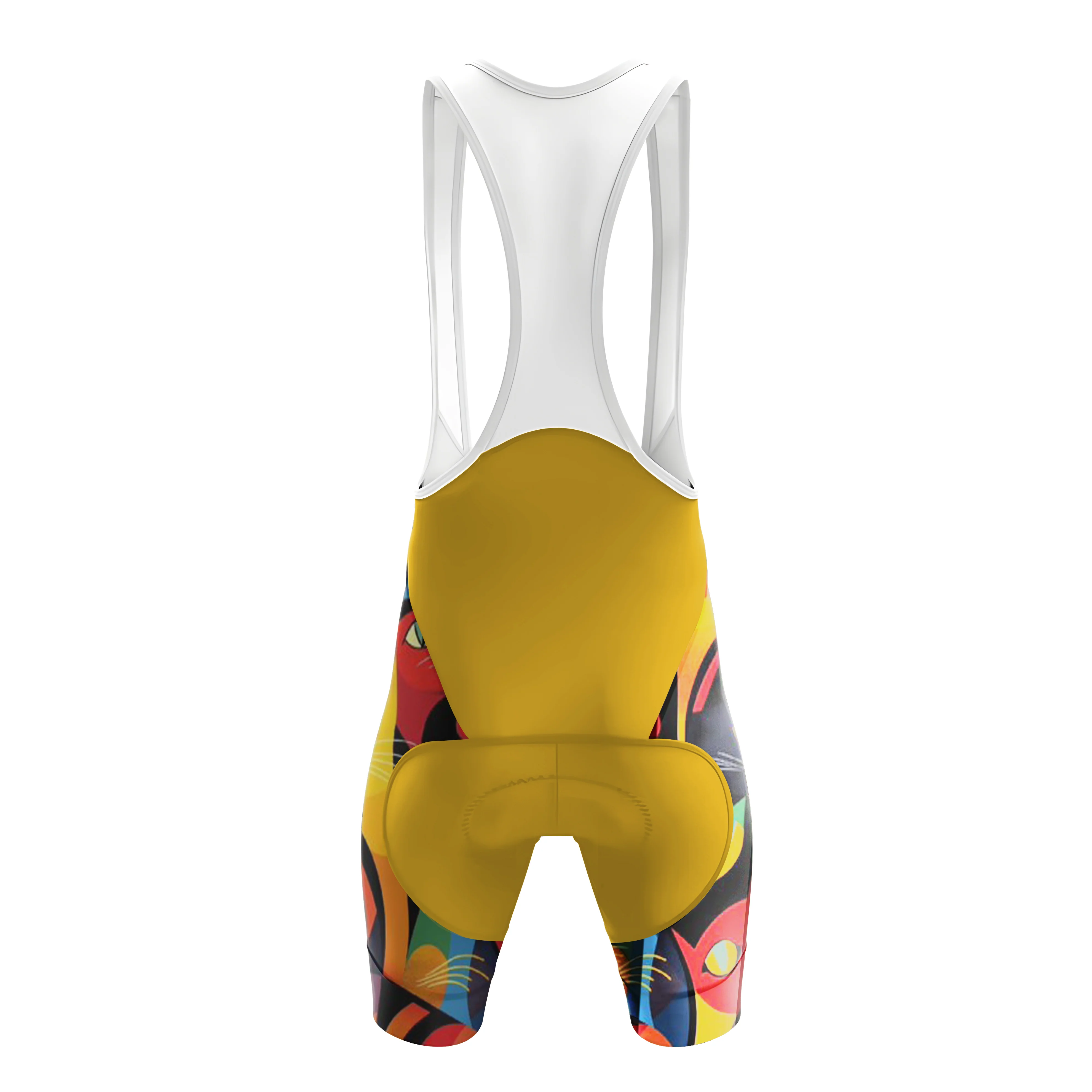 Colorful Geometric Cat Women's Short Sleeve Cycling Kit - Image 6