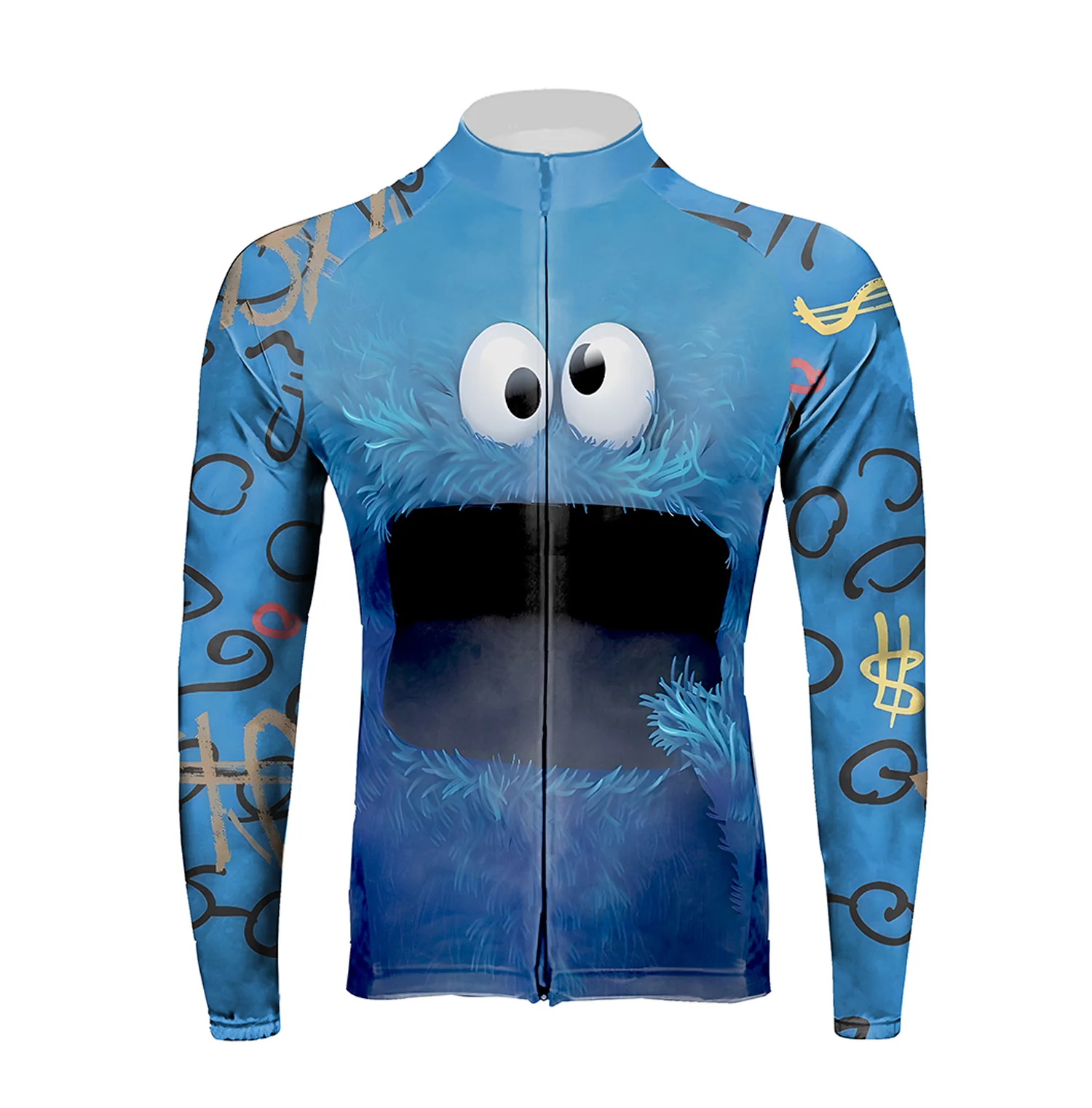 Cookie Monster Men's Long Sleeve Cycling Kit - Image 3
