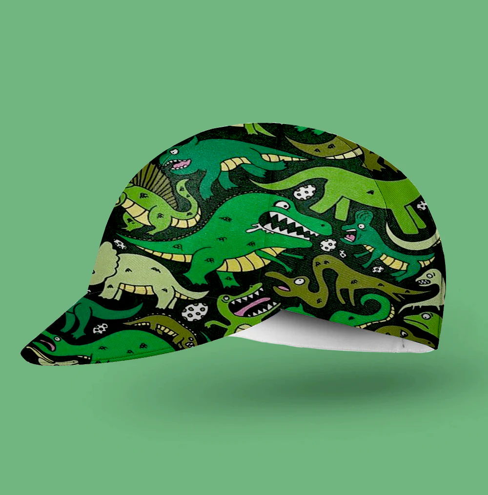Cute Green Dinosaur Cycling Cap - Image 2