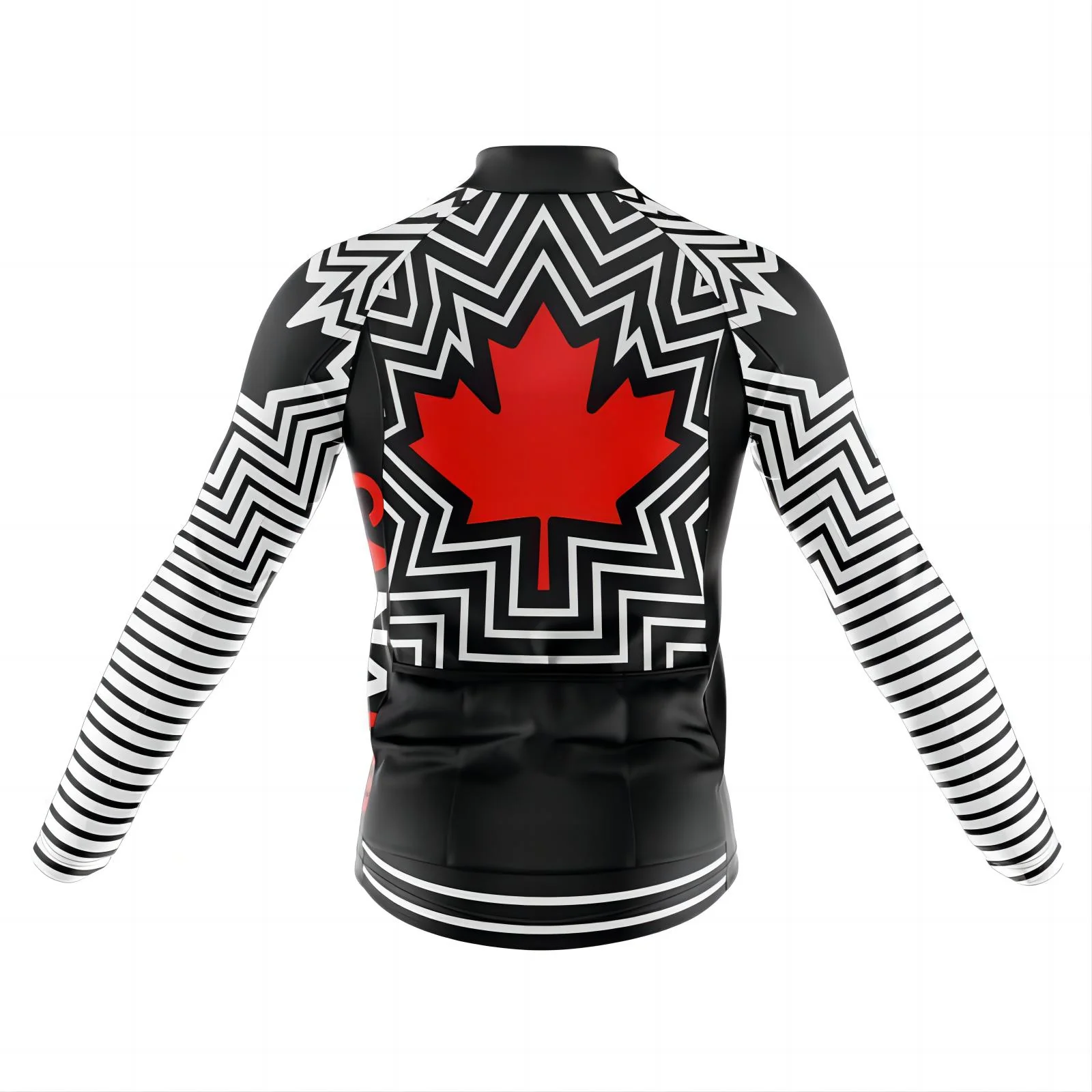 Invert Team Canada Maple Leaf  Men's Long Sleeve Cycling Jersey - Image 2