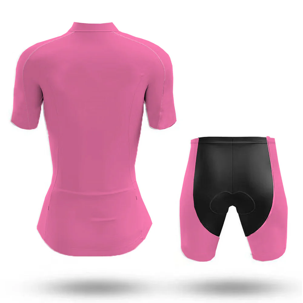 Don't Think, Just Ride Women's Pink Cycling Kit - Image 2