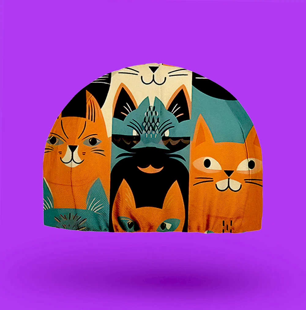 Emoticon Cat Cycling Cap - Image 3