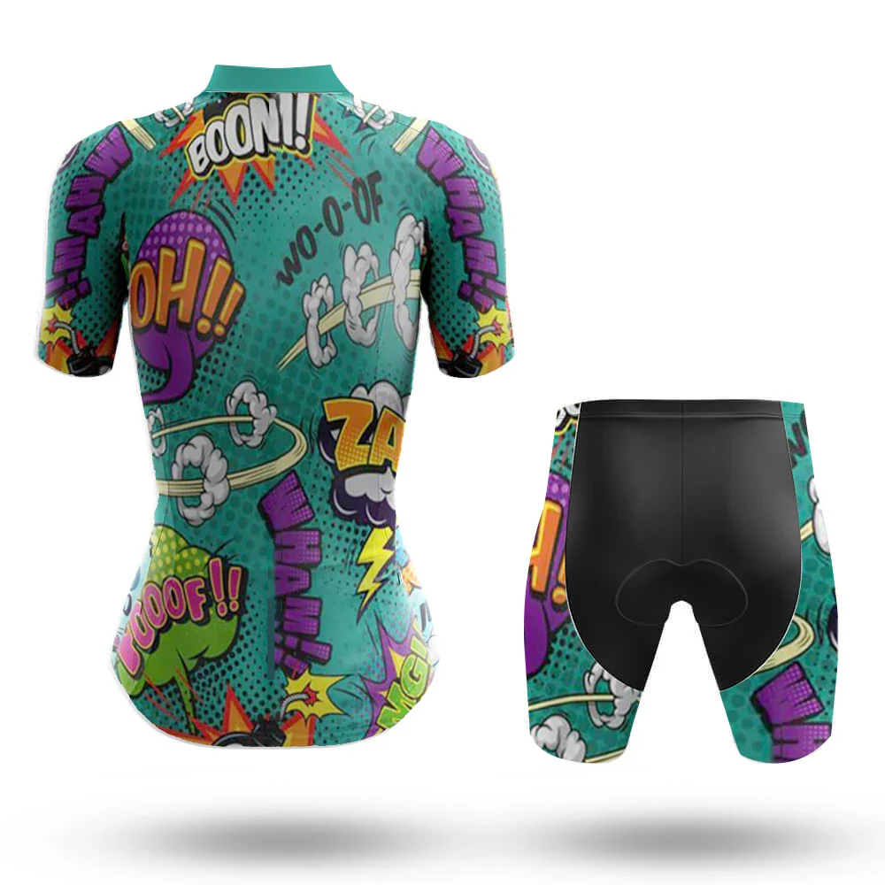 Funny Comic Women's Short Sleeve Cycling Kit - Image 2