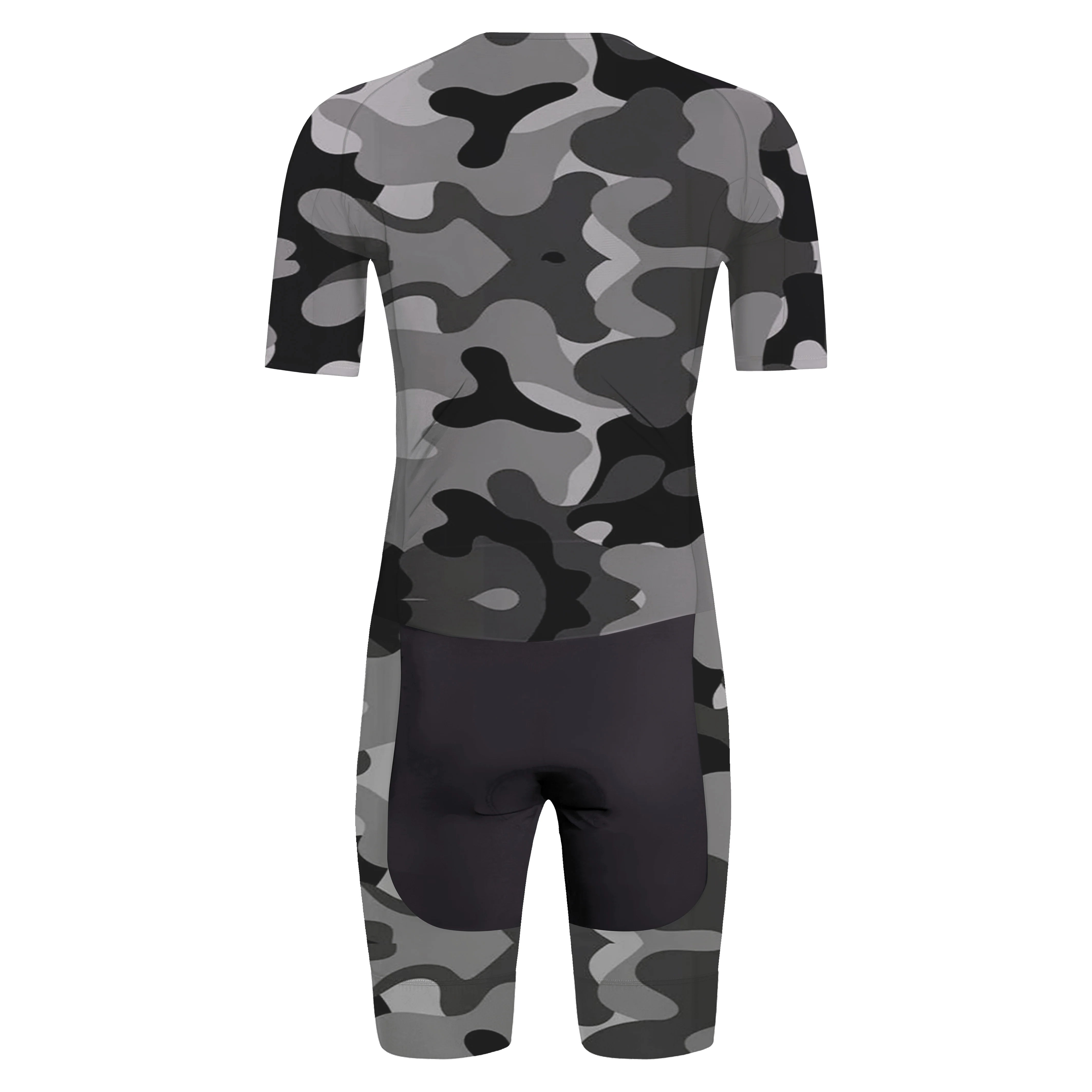 Gray Camo Men's Triathlon Suit - Image 2